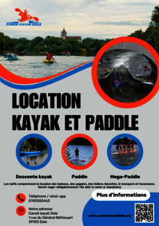 Location canoë kayak paddle