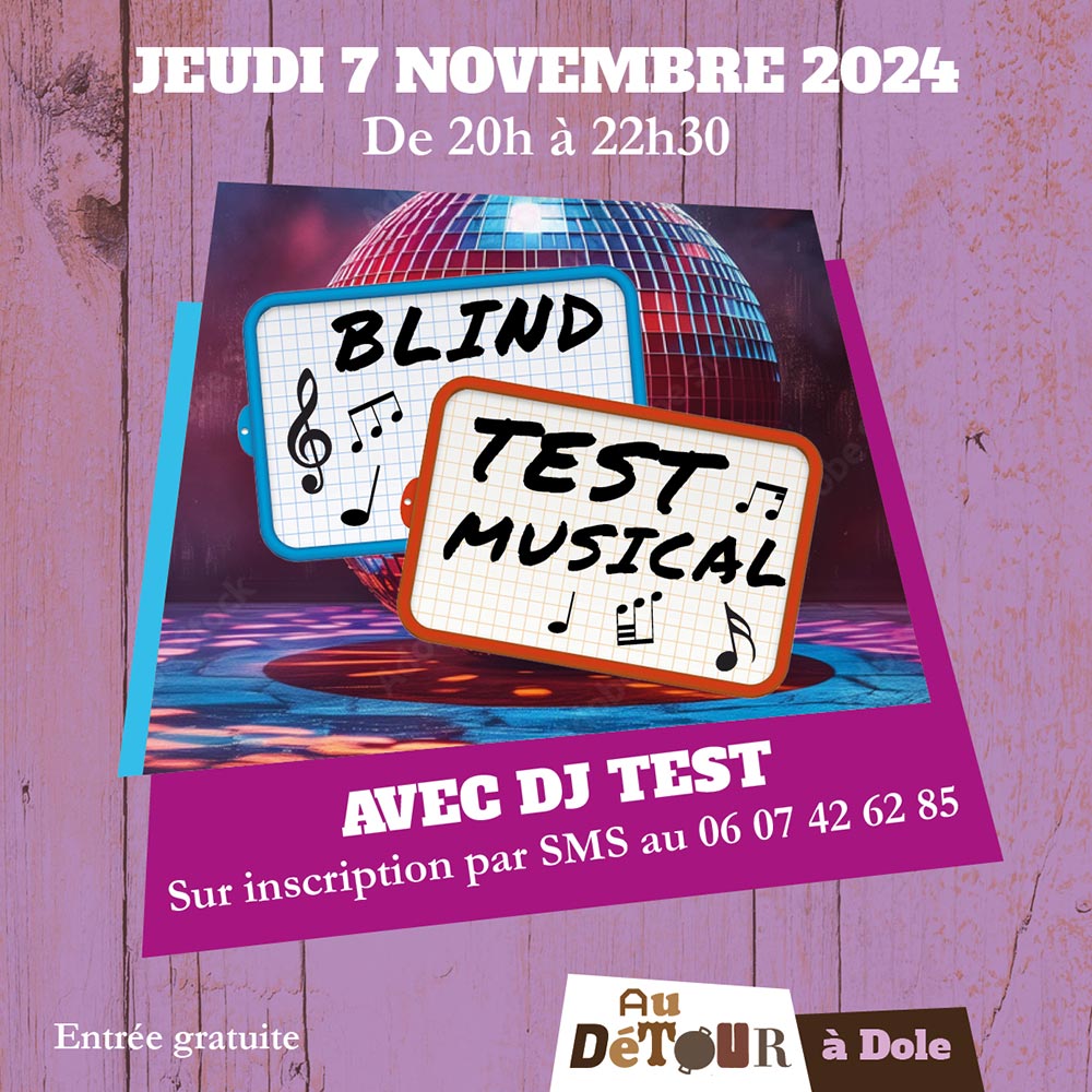 Soirée BLINDTEST musical avec DJ TEST