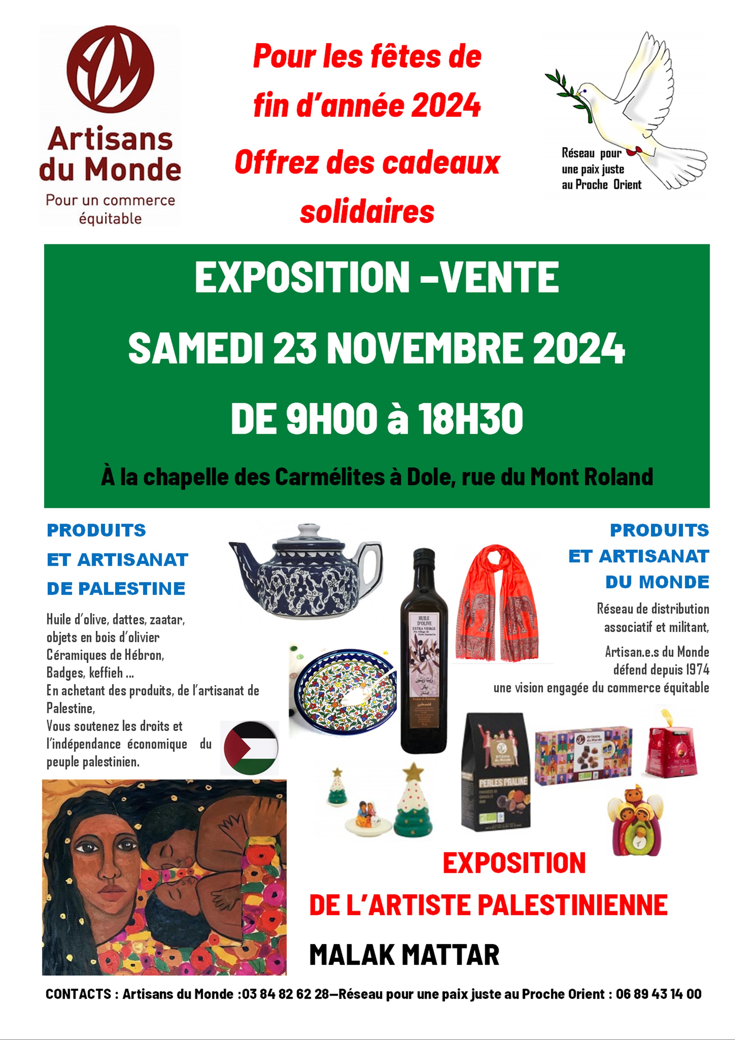 Exposition et vente de Produits et Artisanat de Palestine et du Monde